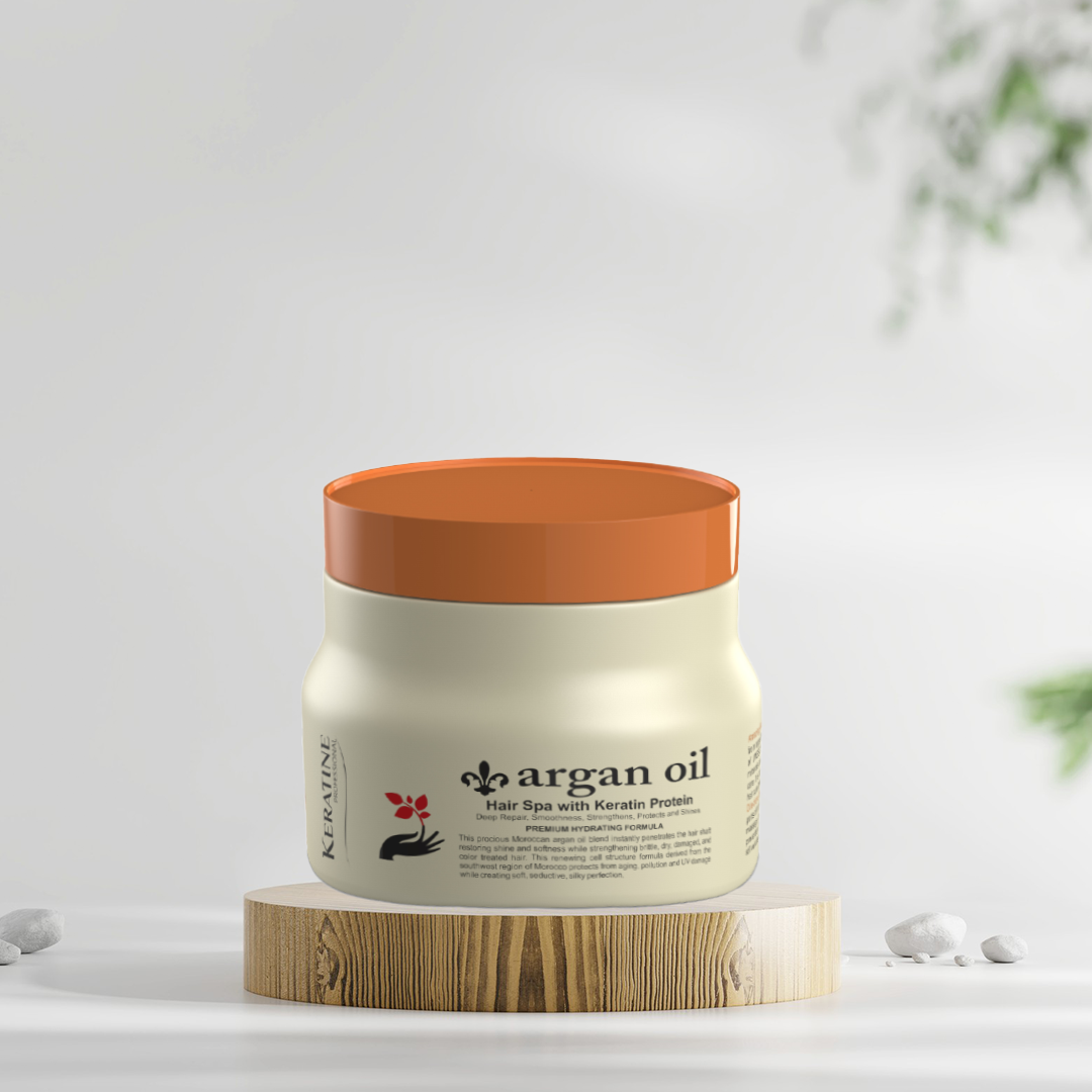 Keratine Professional ? Argan Oil Hair Spa with Sulphate-Free Repair ? 500ml & Deep Nourishment & Repair & Ideal for Dry and Frizzy Hair