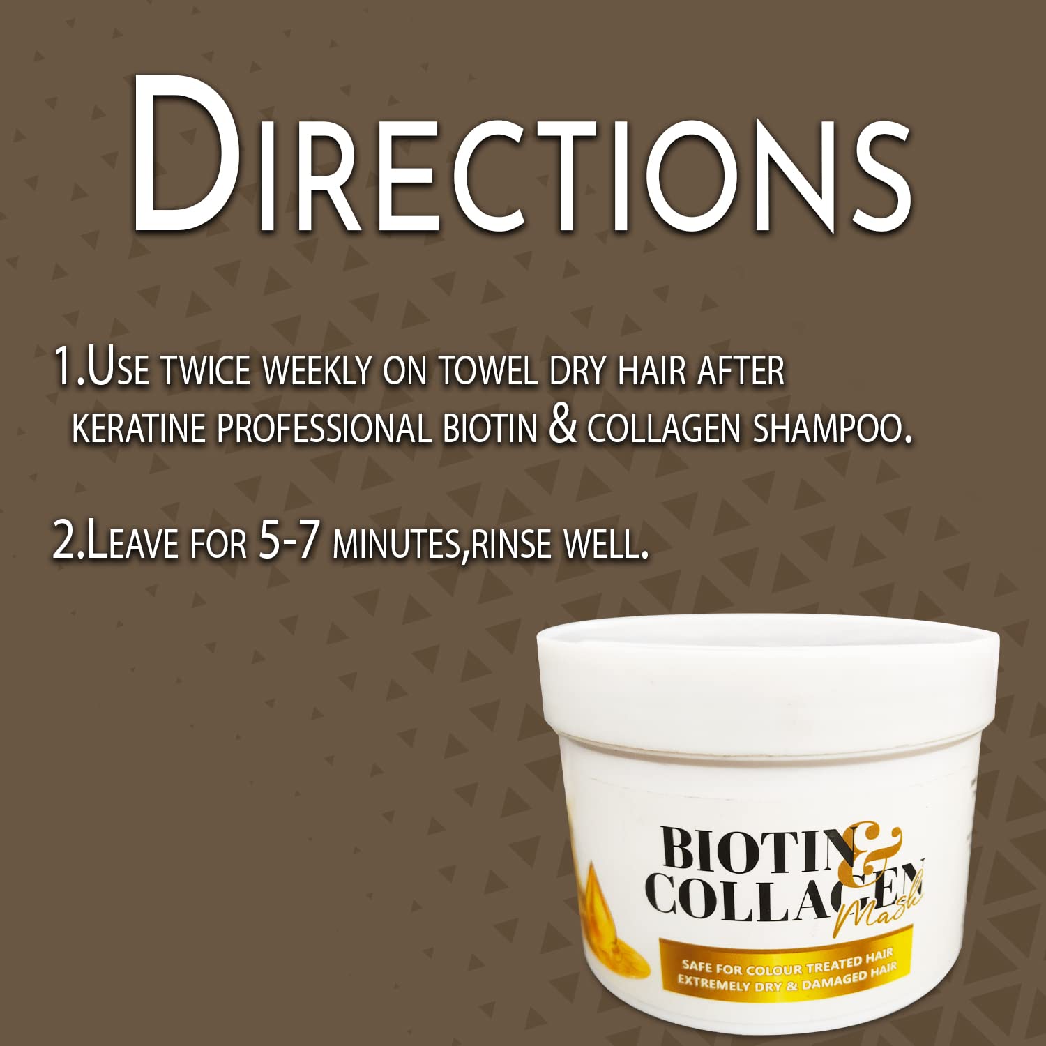 Keratine Professional ? Biotin & Collagen Hair Mask ? 500ml & Strengthens & Revitalizes Hair & Ideal for Weak and Thinning Hair