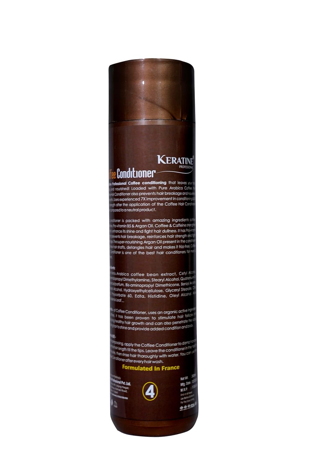 Keratine Professional ? Coffee Protein Conditioner ? 300ml & Nourishes & Strengthens Hair & Ideal for Dry and Damaged Hair