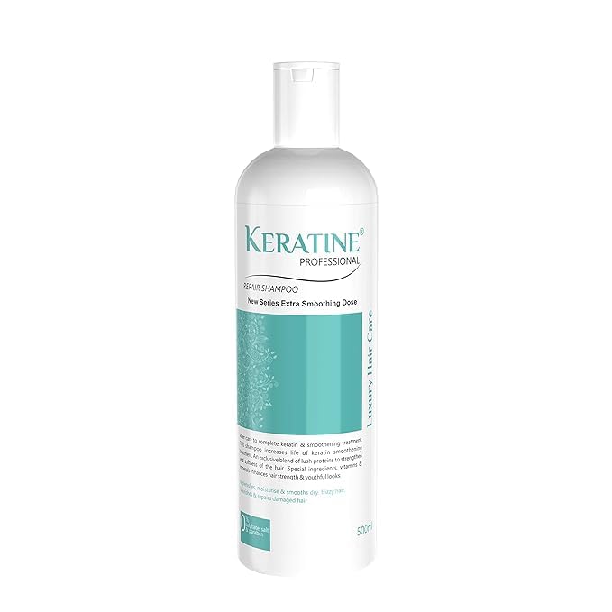 Keratin Professional Hair Repair & Smooth Therapy Set - 500 ml Shampoo + 500 ml Spa Treatment for Damaged Hair