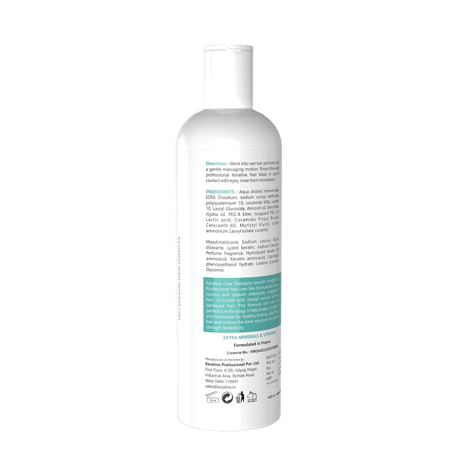 Keratine Hair Shampoo with Keratin & Natural Oils 500ml ? Strengthens and Nourishes for Healthy Hair