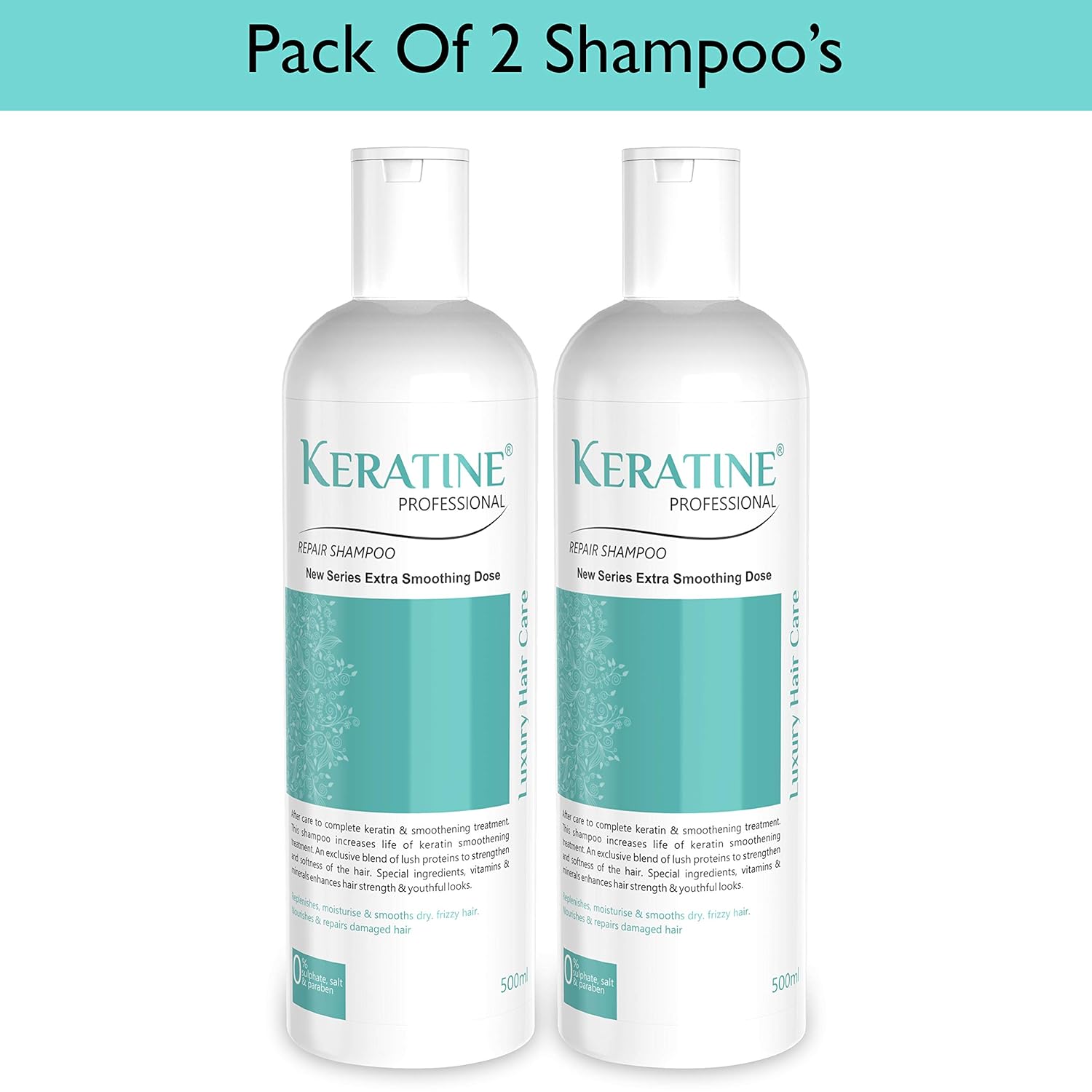 Keratine Hair Shampoo with Keratin & Natural Oils 500ml ? Strengthens and Nourishes for Healthy Hair