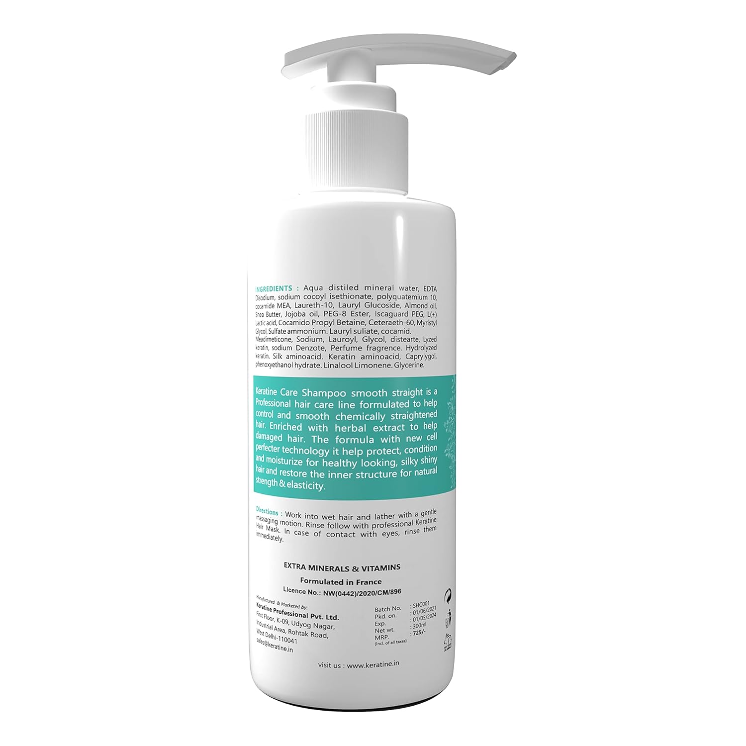 Keratin Professional Sulphate-Free Shampoo ? For All Hair Types (300ml)
