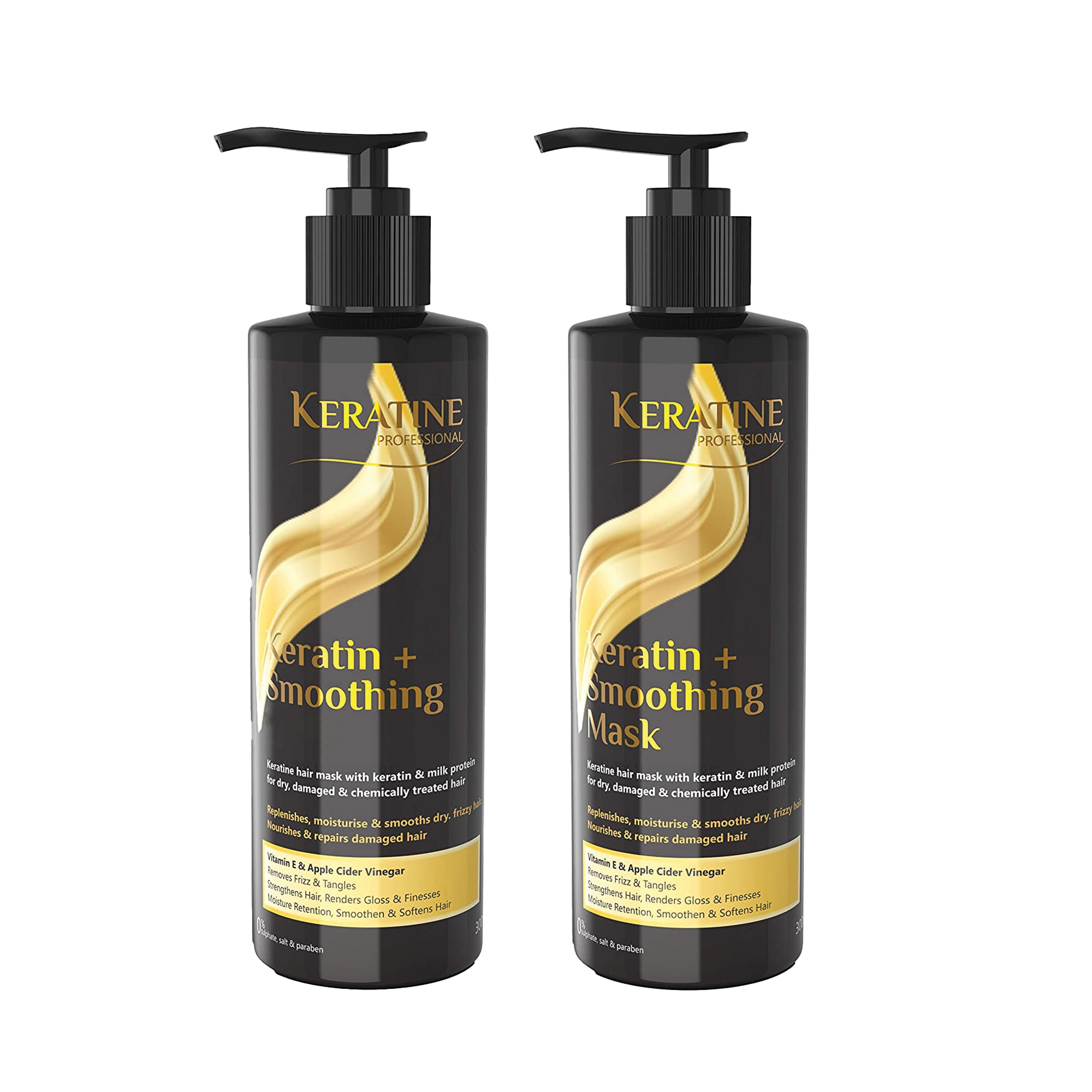 Keratine Smoothening Shampoo, Mask and Serum - Hair Growth and Repair - Nourishing Formula