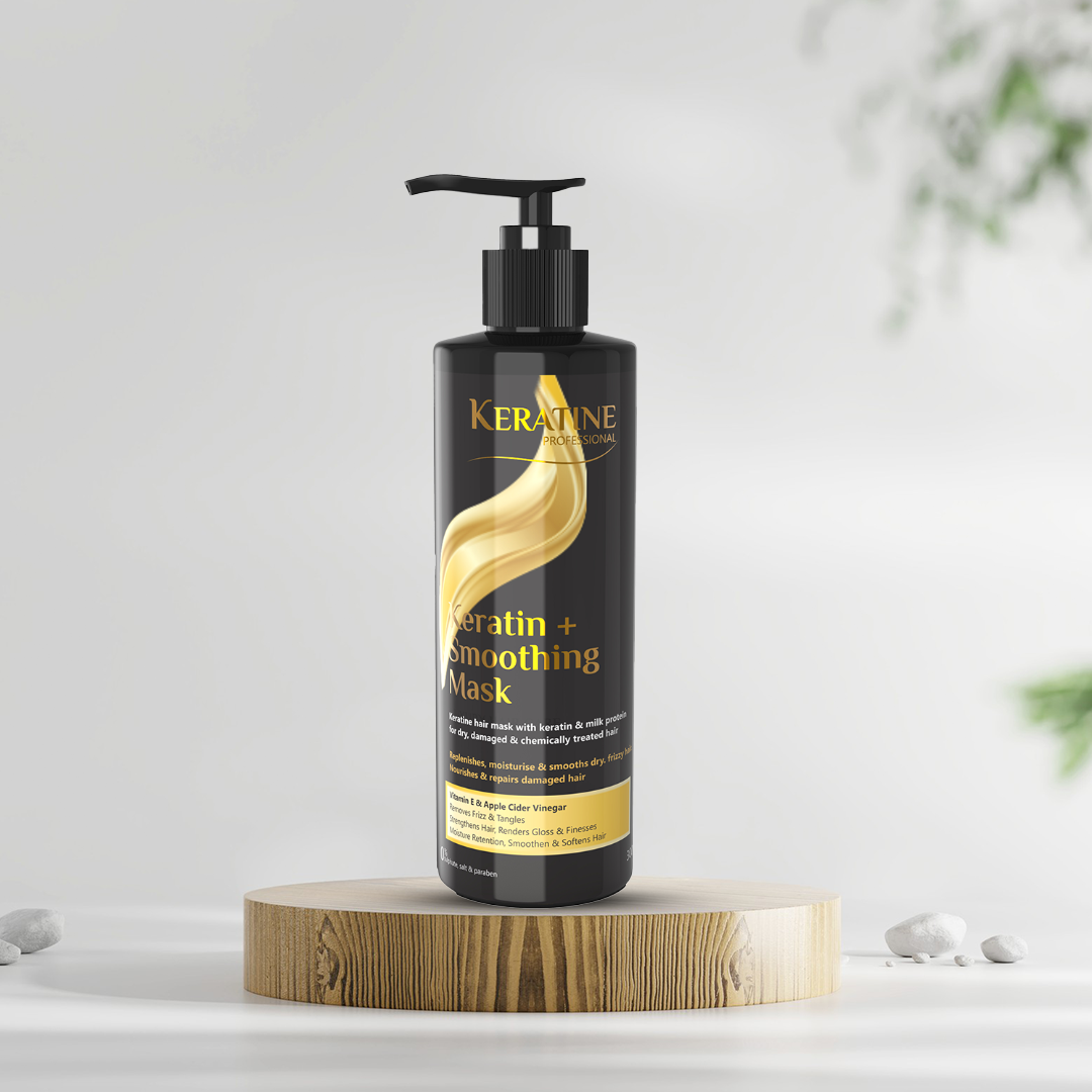 Keratine Professional ? Keratin + Smoothing Hair Mask ? 300ml & Strengthens & Smoothens Hair & For Dry & Damaged Hair