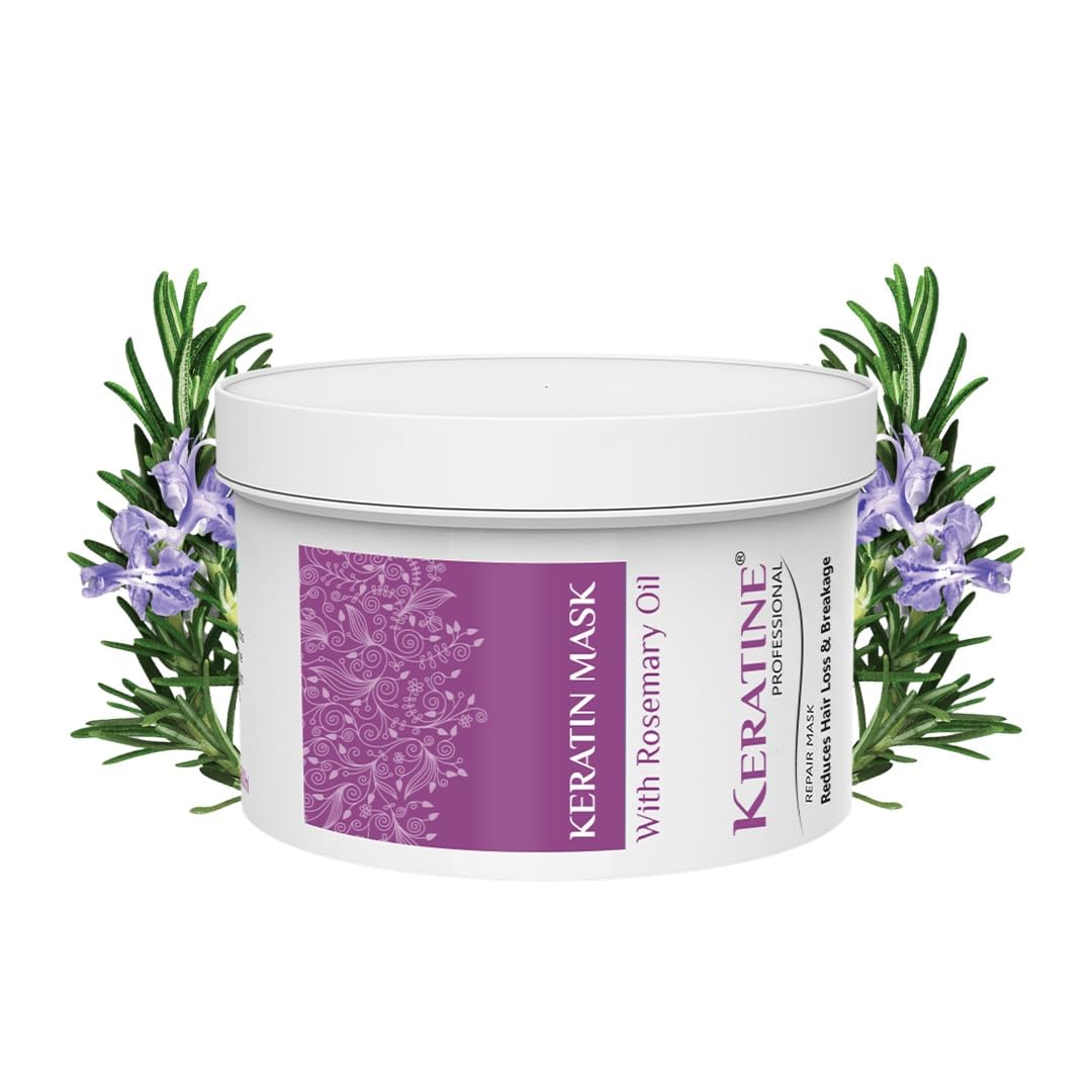 Keratin & Sulphate-Free Hair Mask with Rosemary Oil ? For Damaged Hair ? 500ml & Restores and Strengthens Hair ? Ideal for Dry & Damaged Hair
