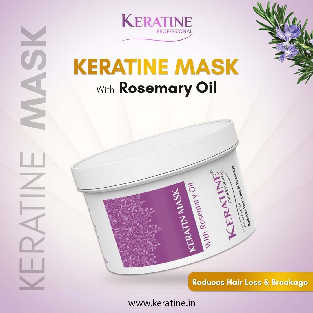 Keratin & Sulphate-Free Hair Mask with Rosemary Oil ? For Damaged Hair ? 500ml & Restores and Strengthens Hair ? Ideal for Dry & Damaged Hair