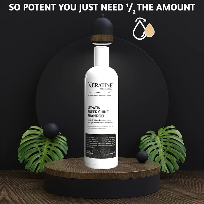Keratine ? Super Shine Shampoo with Increased Strength & Smoothness ? 500ml & Enhances Shine for Healthy Hair