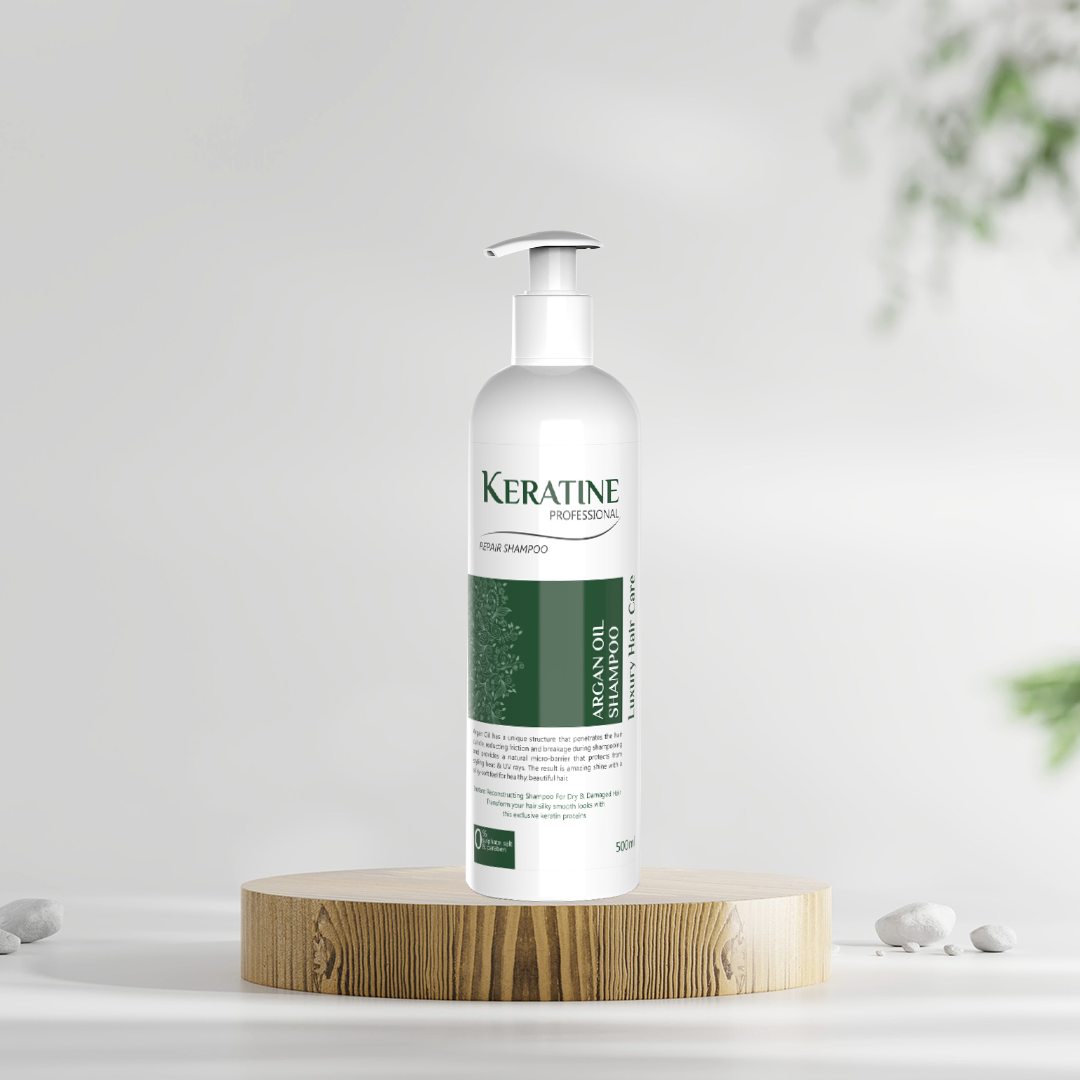 Keratine Professional ? Moroccan Argan Oil Shampoo with Sulfate-Free Care ? 500ml & Hydrates and Softens for All Hair Types