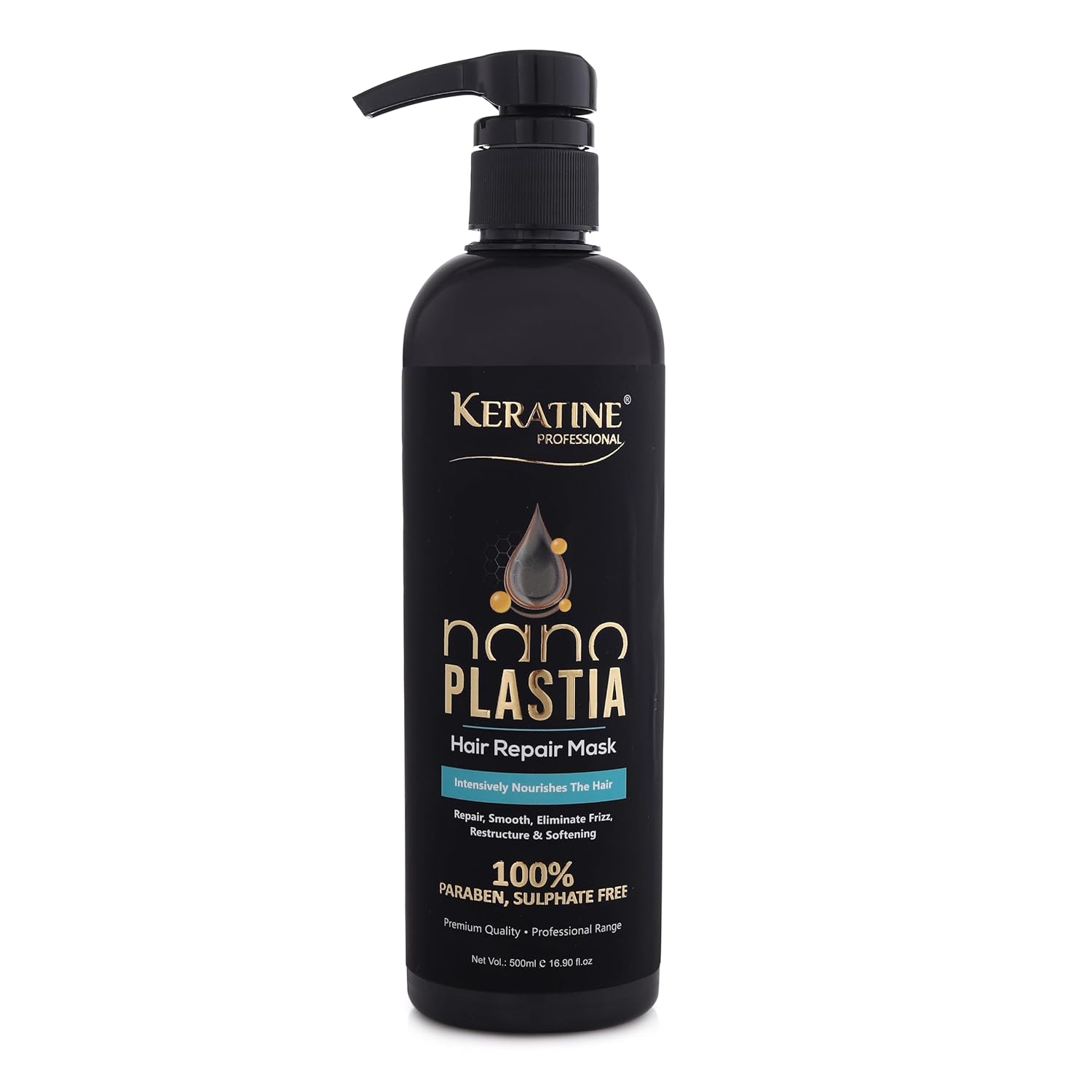 Keratine Professional ? Nano Plastia Hair Repair Mask ? 500ml & Deep Repair & Restoration & Ideal for Damaged and Frizzy Hair