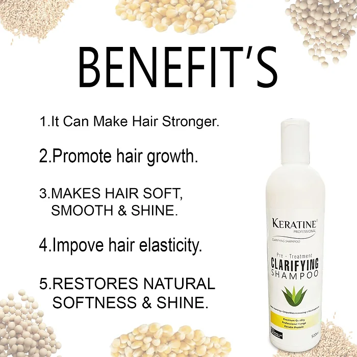 Keratine Professional Clarifying Shampoo - With Salon Use (500ml)
