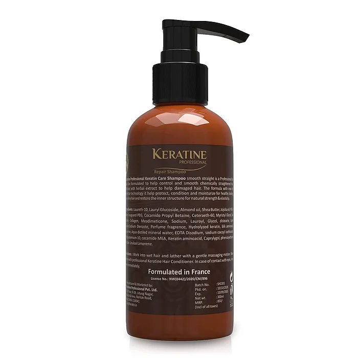 Keratine Care ? Smoothing Shampoo with Smooth & Strong Hair Formula ? 300ml & Strengthens and Softens for Healthy Hair