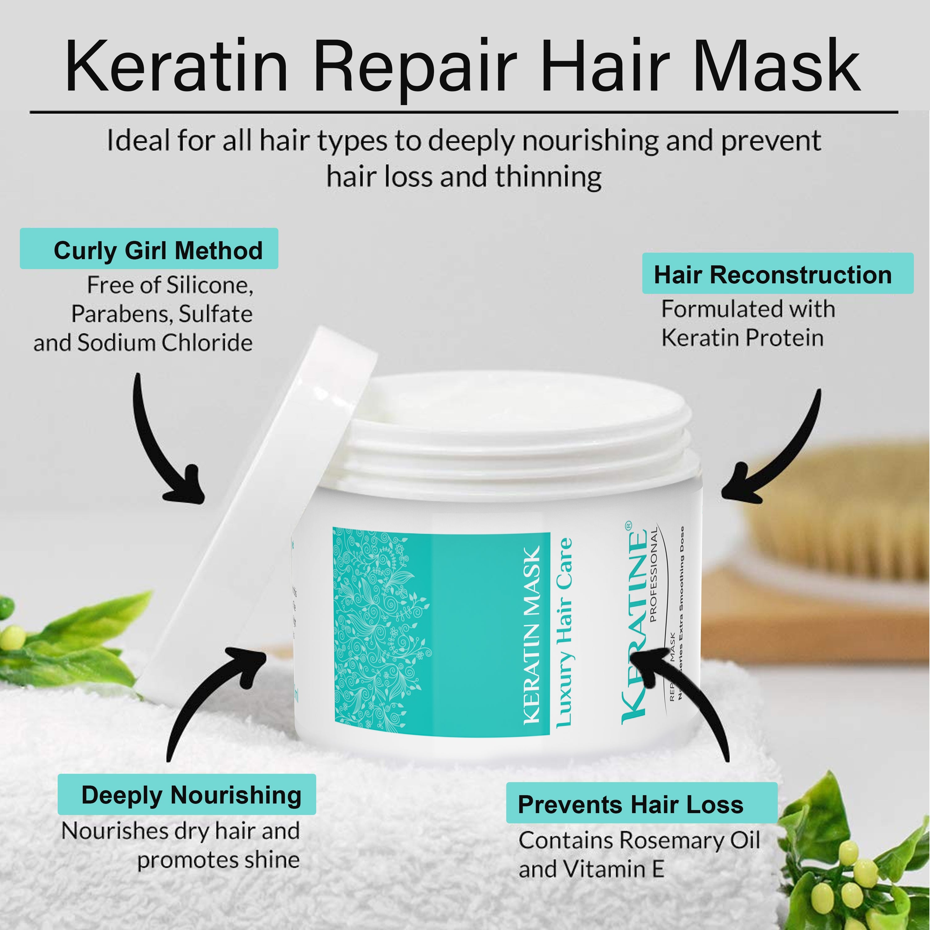 Keratine Professional Shampoo - With Smoothening (For Weak hair)-500ml