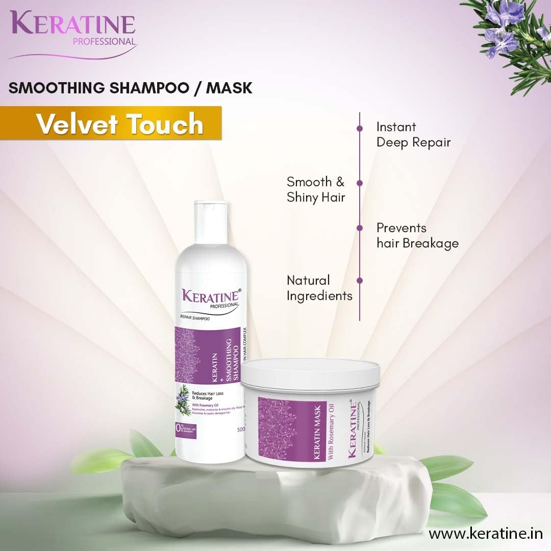 Keratine Professional Sulphate-Free Hair Shampoo with Rosemary Oil ? 500ml & Nourishing & Smoothing Shampoo for Healthy Hair