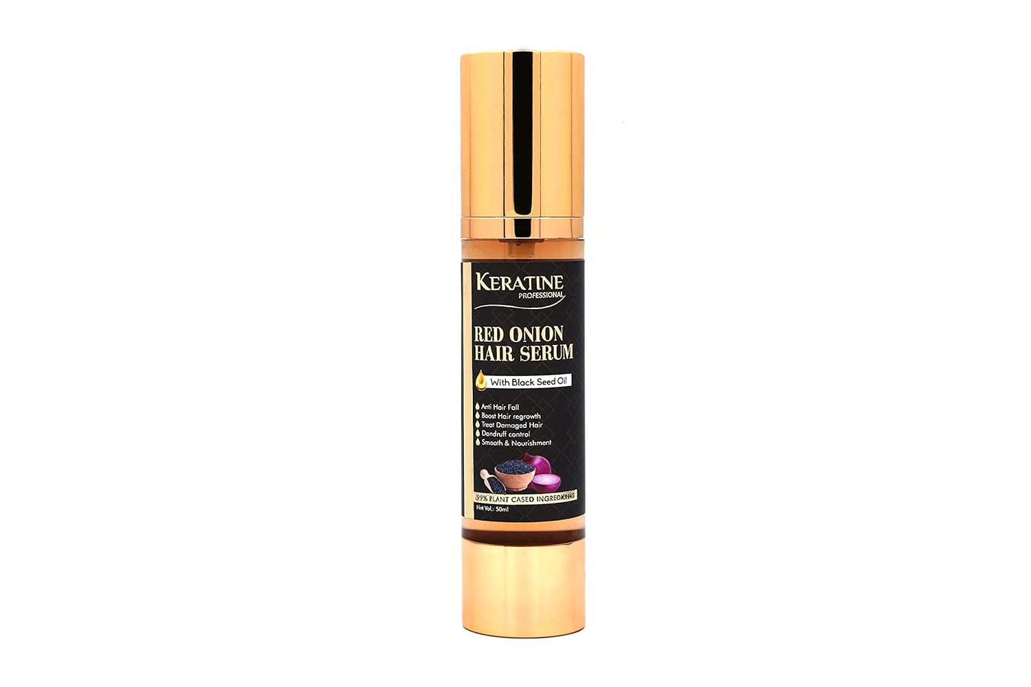 Sulphate-Free Red Onion Oil Hair Serum - Nature?s Best Defense Against Hair Fall (50ml)