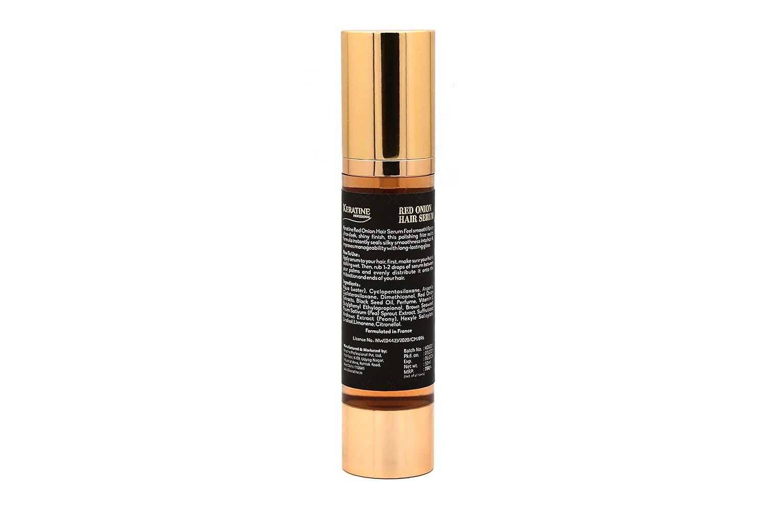 Sulphate-Free Red Onion Oil Hair Serum - Nature?s Best Defense Against Hair Fall (50ml)