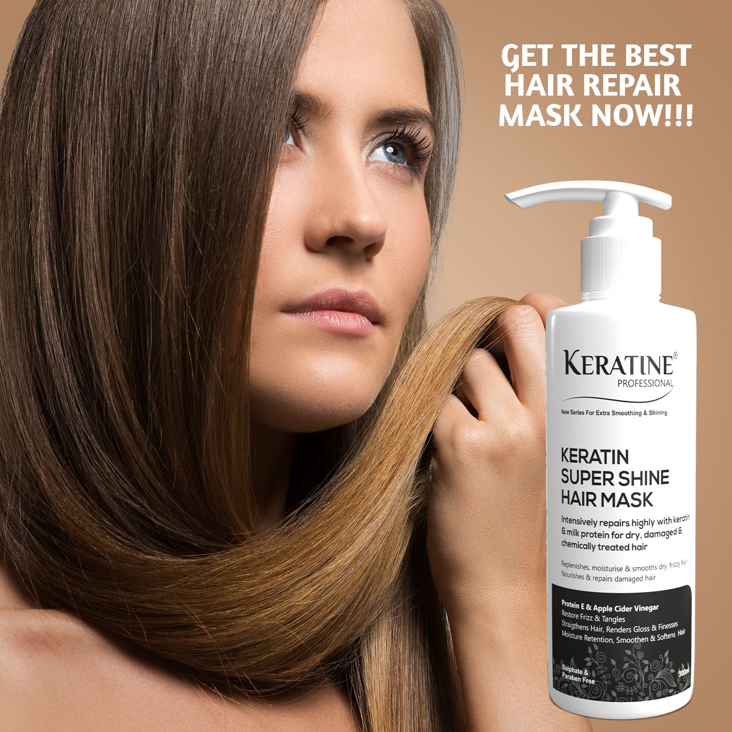 Keratine Super Shine Hair Mask For Healthy And Shiny Hair (For Healthy and shiny hair) - Nourishing Formula